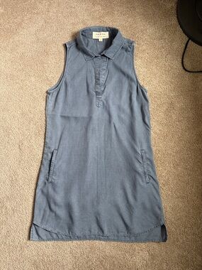 Anthropology Cloth & Stone Chambray Sleeveless Tunic Dress.  Size XS